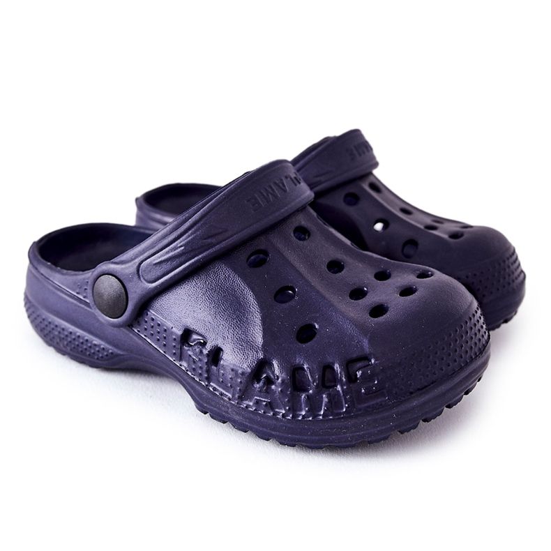 Flameshoes Papuci de casă pentru copii Blue Crocs albastru marin