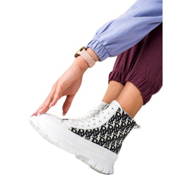TRENDI Adidași de modă albi negru TRENDI Adidași de modă albi negru