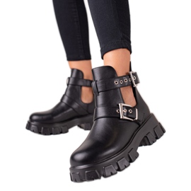 Bestelle Muncitori cu tăietură și catarame negru