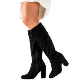 TRENDI Cizme negre clasice negru TRENDI Cizme negre clasice negru