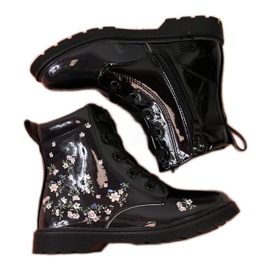 Ghete negre fete izolate Jr EVE326 alb negru