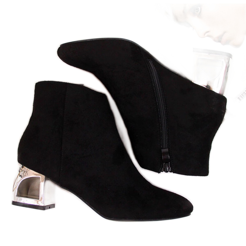 Cizme cu toc decorativ T.Sokolski W SCA144A negru