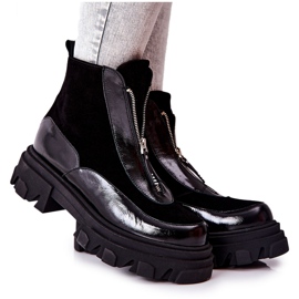 Cizme izolate din piele Laura Messi Black 2371 negru Cizme izolate din piele Laura Messi Black 2371 negru