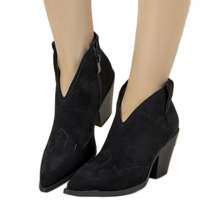 Cizme de cowboy pentru femei negre negru