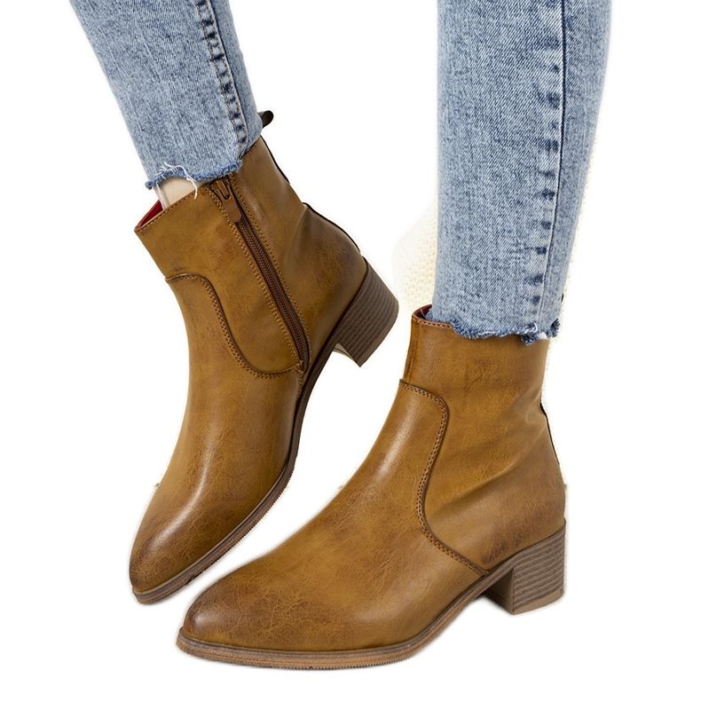 Cizme de cămilă pentru femei, cizme de cowboy Hortense maro