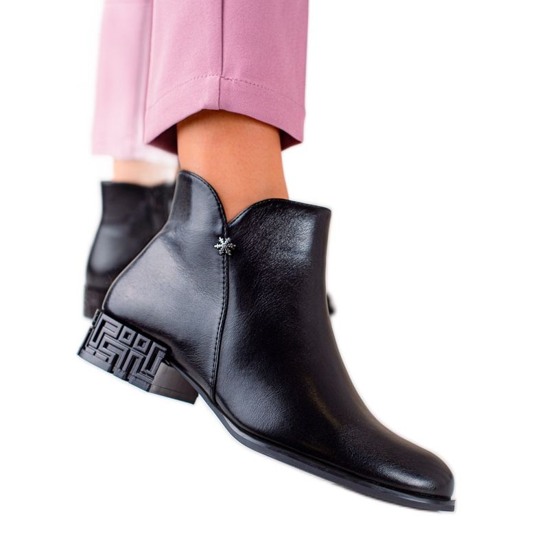 Cizme cu toc decorativ Sergio Leone negru