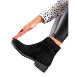 Mannika Ghete clasice din piele intoarsa negru Mannika Ghete clasice din piele intoarsa negru