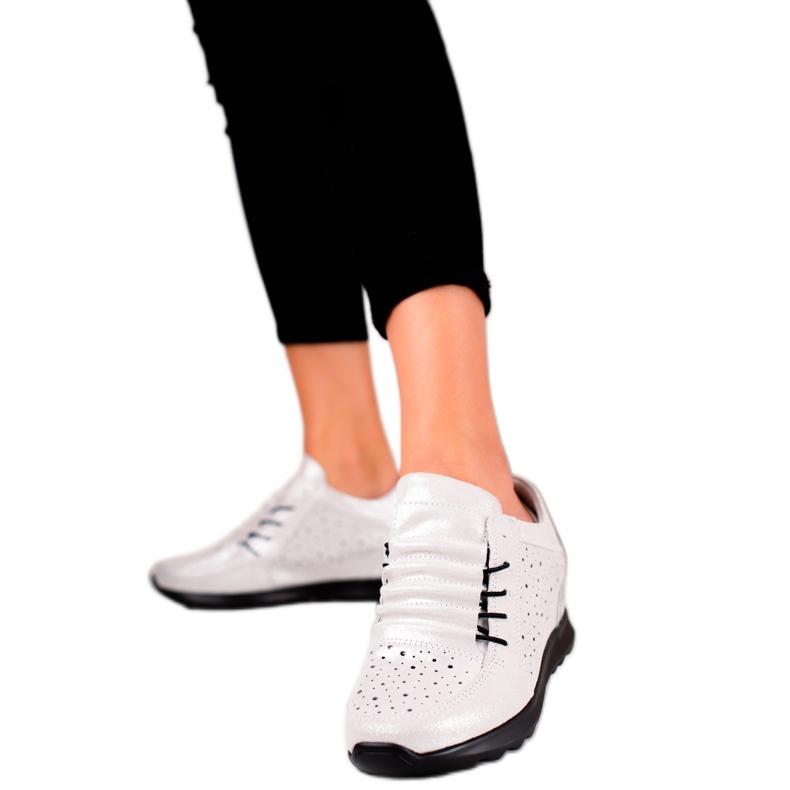 Încălțăminte cu piele VINCEZA alb