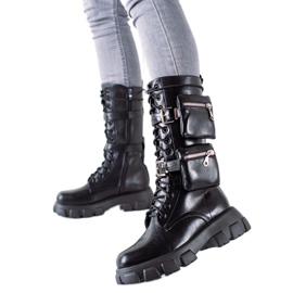 TRENDI Lucrători de modă cu buzunare negru TRENDI Lucrători de modă cu buzunare negru