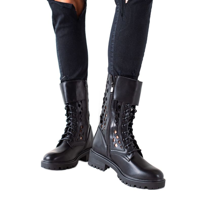 Sweet Shoes Muncitori deschisi la modă negru