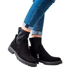 Bella Star Ghete din piele de căprioară negru Bella Star Ghete din piele de căprioară negru