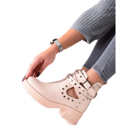 Bestelle Muncitori la modă cu pietre de stras bej Bestelle Muncitori la modă cu pietre de stras bej