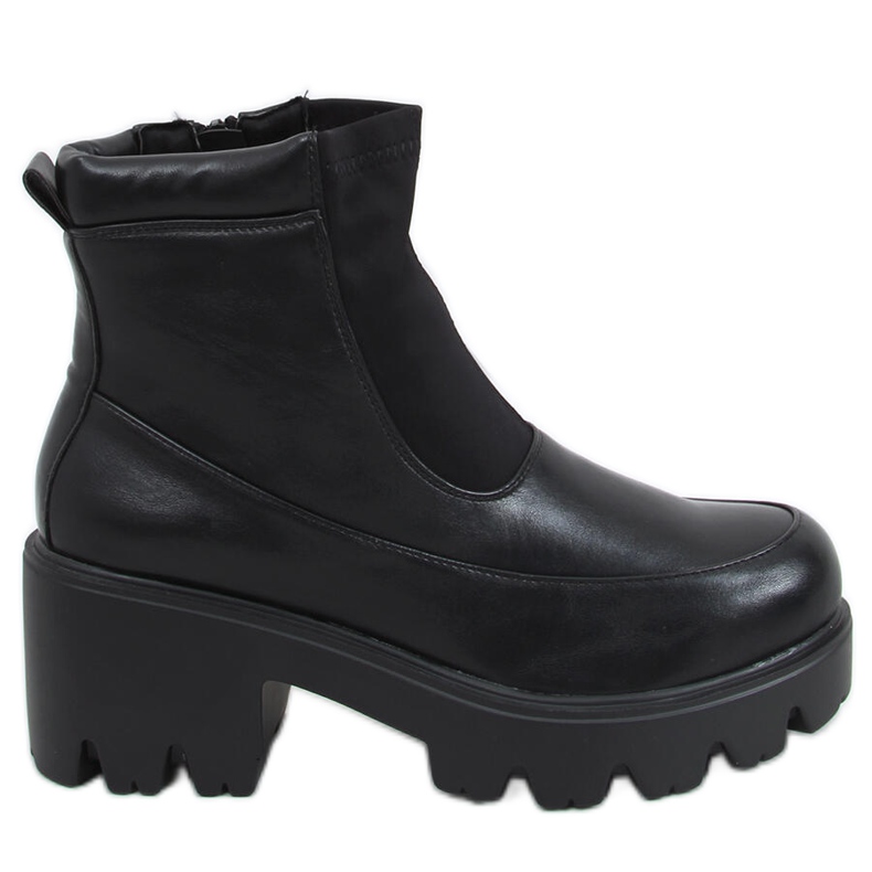 Cizme negre pe tălpi groase CH19208 Negre negru