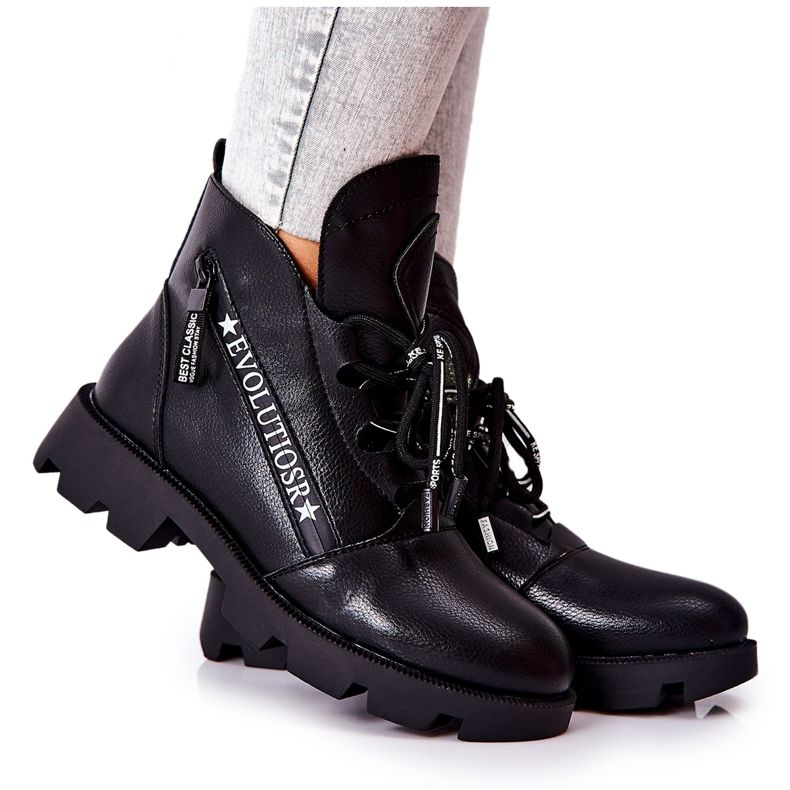 Cizme încălzite cu blană Sergio Leone negru TR740 Cizme încălzite cu blană Sergio Leone negru TR740