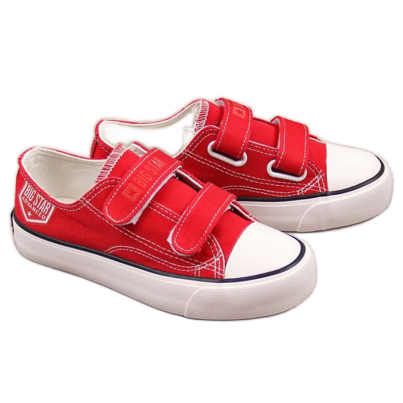 Adidași mici cu velcro Big Star Jr. FF374063 roșu maro