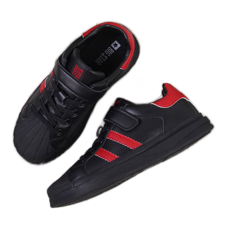 Pantofi sport cu velcro Big Star Jr GG374022 negru alb Pantofi sport cu velcro Big Star Jr GG374022 negru alb