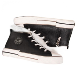 Adidași din piele ecologică Big Star Jr II374003 negru