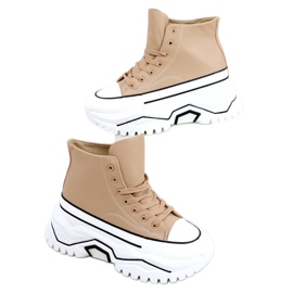 Adidași Corbel Khaki cu talpă înaltă bej kaki Adidași Corbel Khaki cu talpă înaltă bej kaki