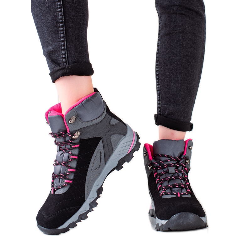 Pantofi de trekking MCKEYLOR negru roz gri