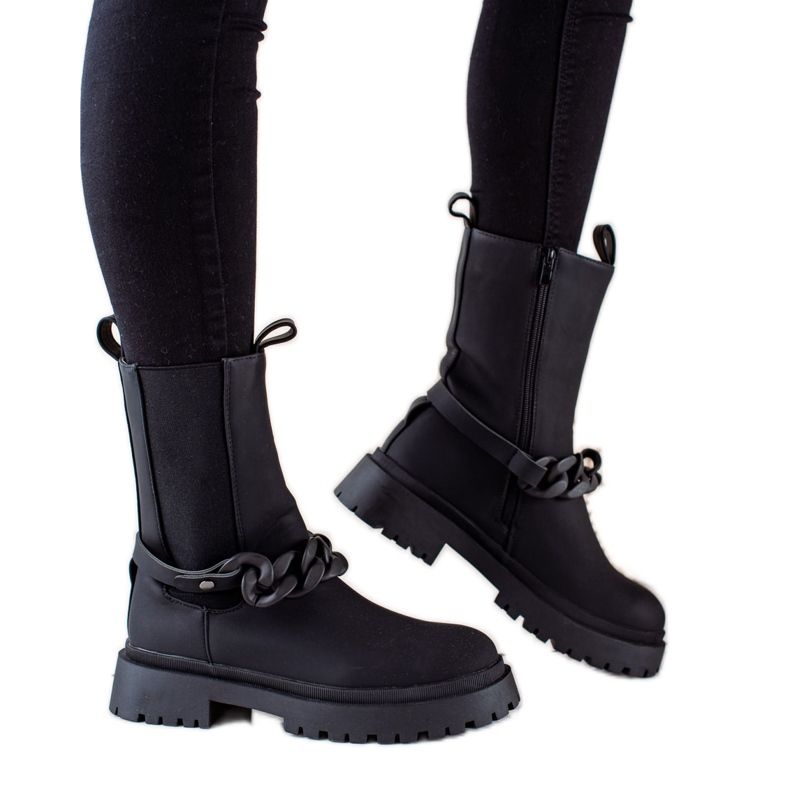 TRENDI Muncitori negri cu o centură decorativă negru