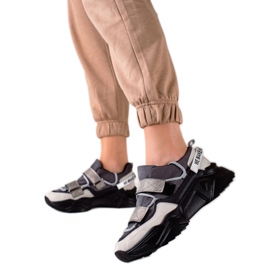 TRENDI Adidași cu modă cu velcro bej negru gri TRENDI Adidași cu modă cu velcro bej negru gri