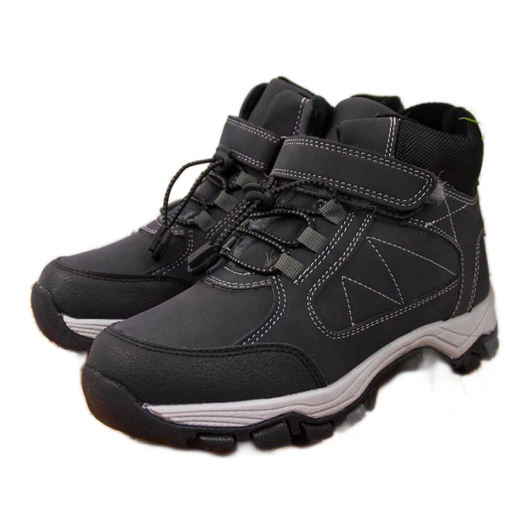 Pantofi de trekking negri Jr EVE321A alb negru