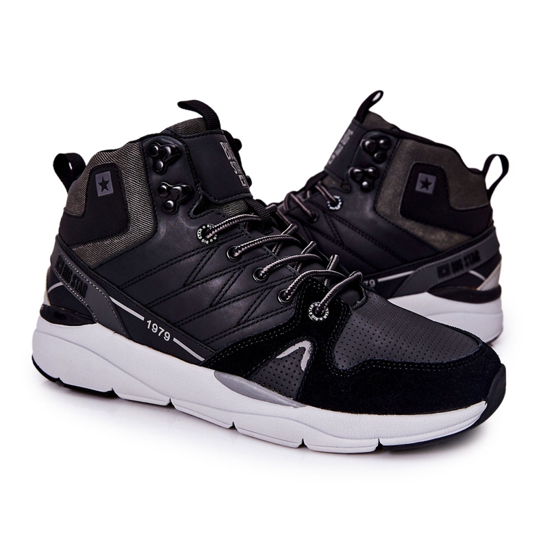 Încălțăminte pentru bărbați High Sport Big Star II174223 Negru