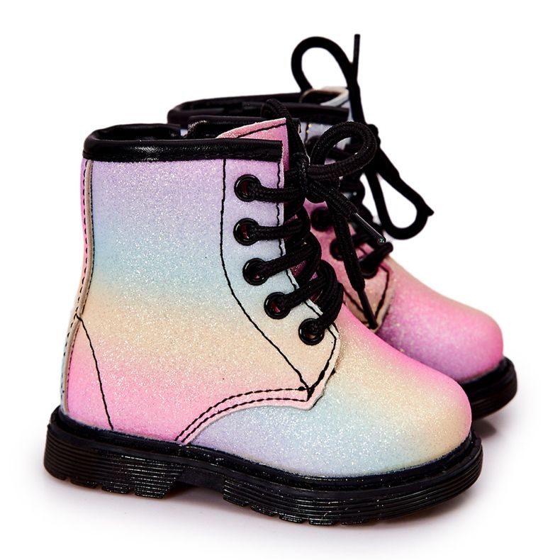 FR1 Cizme calde pentru copii cu fermoar Pastel Goopy multicolor FR1 Cizme calde pentru copii cu fermoar Pastel Goopy multicolor