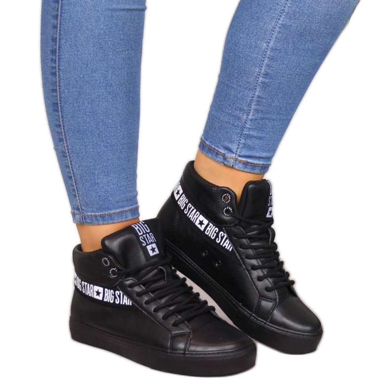 Pantofi sport de vârf Big Star W EE274355 negru