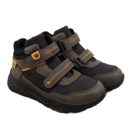 Ghete izolate cu velcro McKeylor Jr JAN59B kaki alb verde