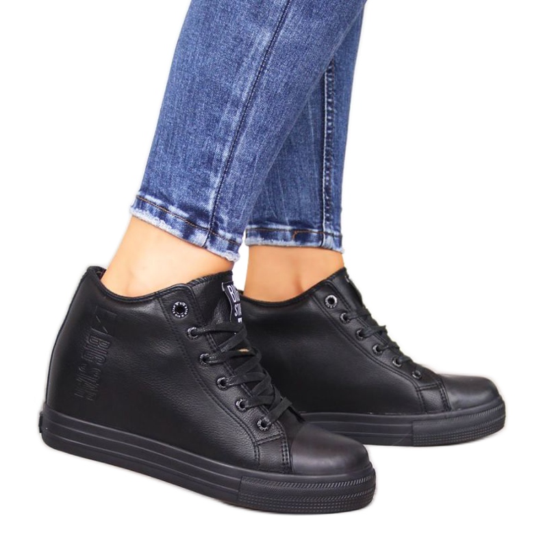 Tenisi negri cu pană Big Star W EE274127 negru