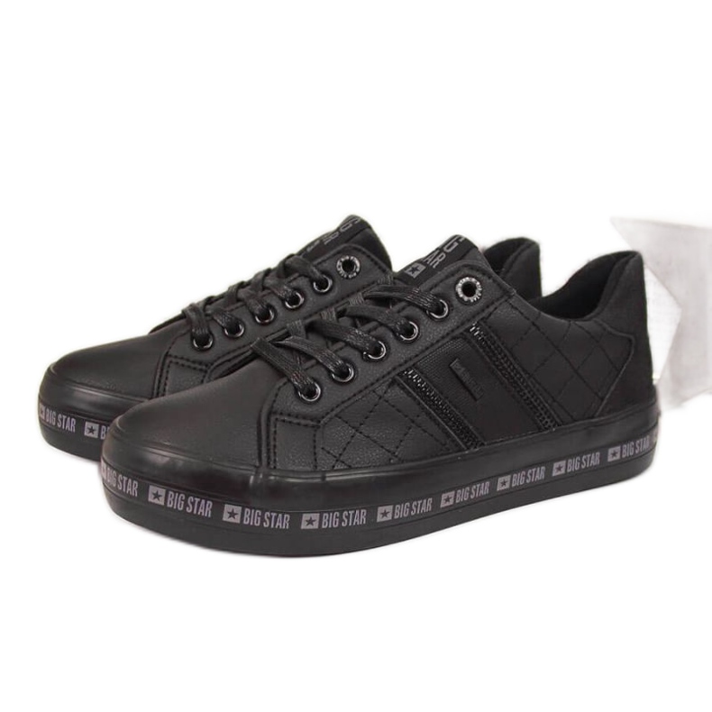 Adidași de culoare neagră de pe platforma Big Star W II274070 negru