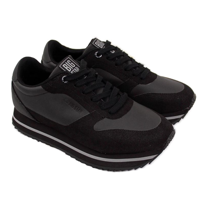 Pantofi sport negri pe platforma Big Star W II274217 negru