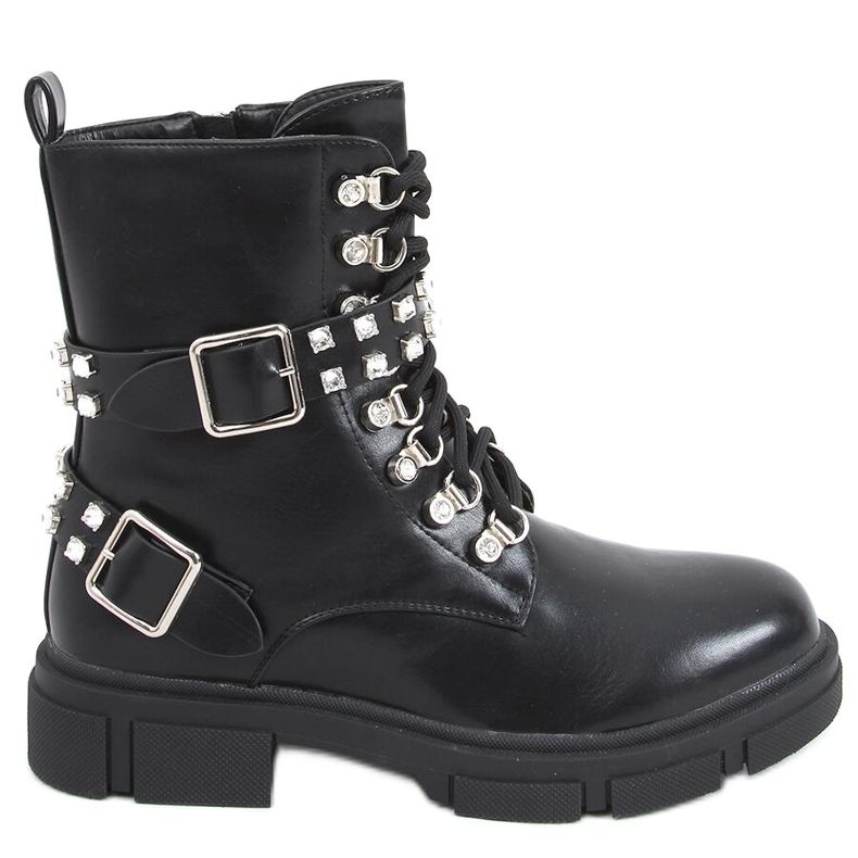 Cizme cu jeturi Lise Black negru
