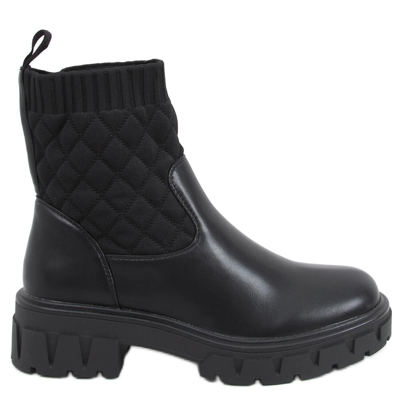 Cizme cu partea superioară matlasată Elin Black negru Cizme cu partea superioară matlasată Elin Black negru