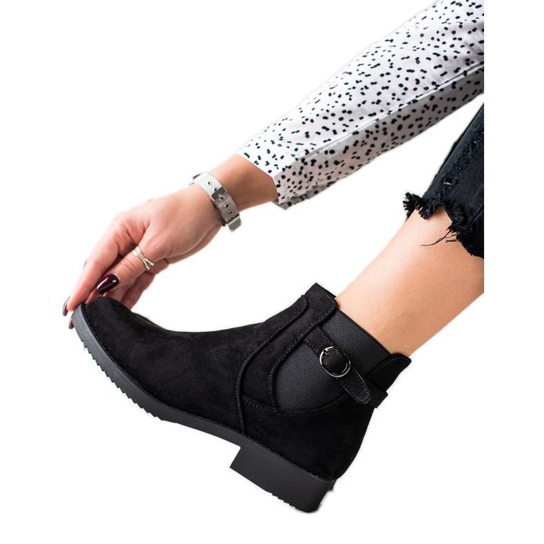 J. Star Cizme calde clasice negru