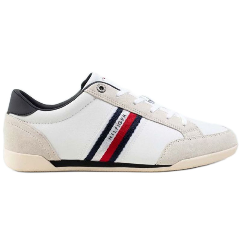 Încălțăminte Tommy Hilfiger Corporate Material Mix Piele M FM0FM03741 Ybr alb