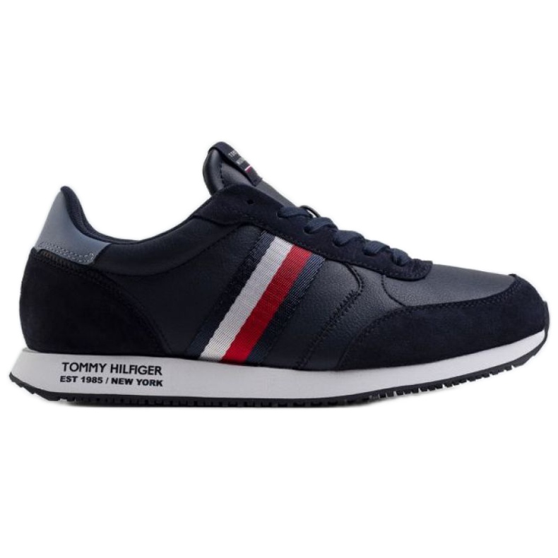 Încălțăminte Tommy Hilfiger Runner Lo Leather Mix M FM0FM03736 DW5 albastru marin