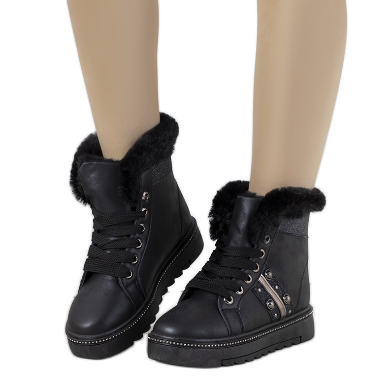 Adidași negri de iarnă Bernal negru