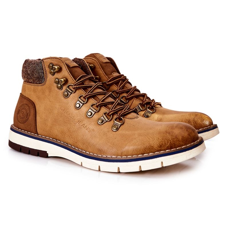 Pantofi de trekking pentru bărbați Cross Jeans EE1R4078C Camel maro Pantofi de trekking pentru bărbați Cross Jeans EE1R4078C Camel maro