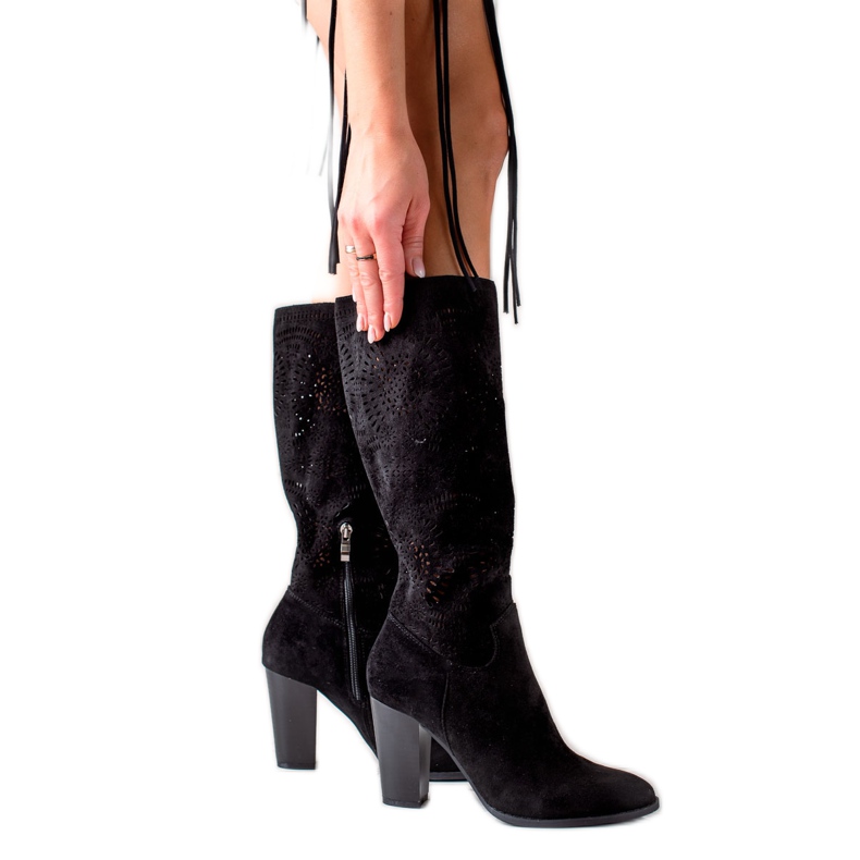 TRENDI Cizme calate la modă negru TRENDI Cizme calate la modă negru