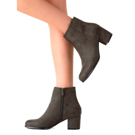 Lovery Cizme verzi din piele de căprioară verde