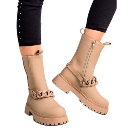 TRENDI Muncitori bej cu bandă decorativă