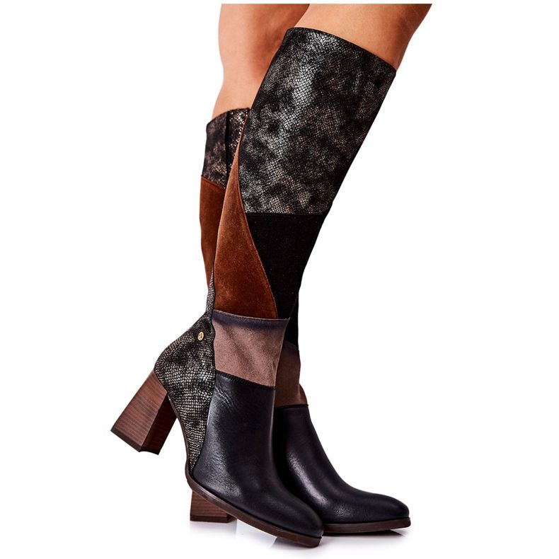 Cizme maro Maciejka cu fermoar 05240-02 negru Cizme maro Maciejka cu fermoar 05240-02 negru