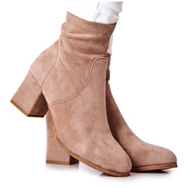 PE1 Cizme de Damă Piele de căprioară Bej Merducio kaki