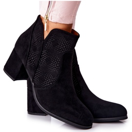 PE1 Cizme negre din piele de căprioară Elisea negru PE1 Cizme negre din piele de căprioară Elisea negru