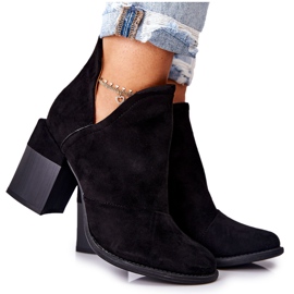 PM1 Cizme de damă pe toc tăiate Meliori negru