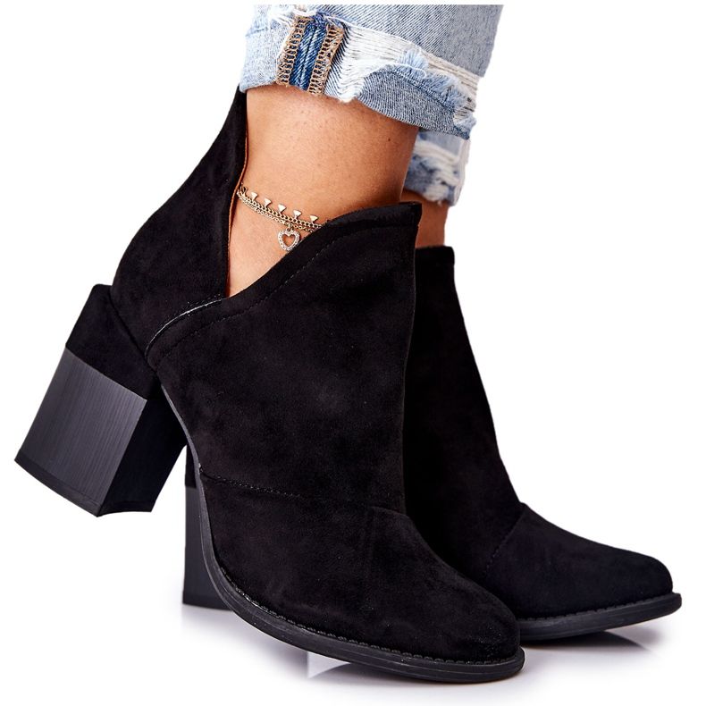 PM1 Cizme de damă pe toc tăiate Meliori negru PM1 Cizme de damă pe toc tăiate Meliori negru