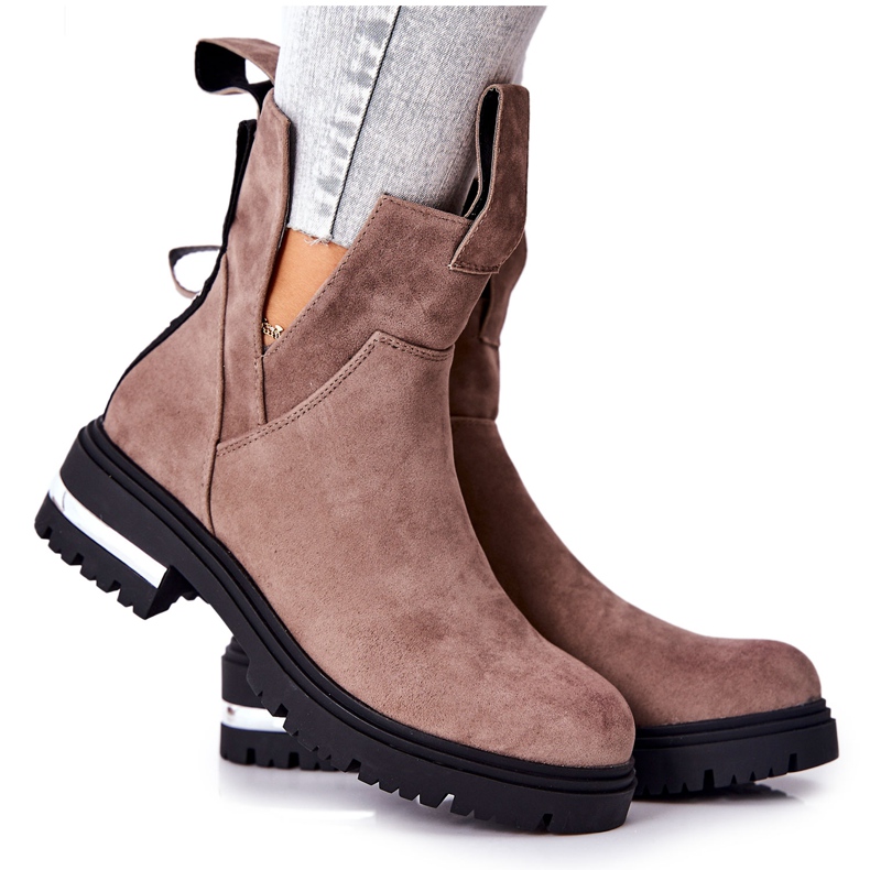 PS1 Cizme Wod Booties Jodhpur Cu fermoar Cappucino My Way kaki