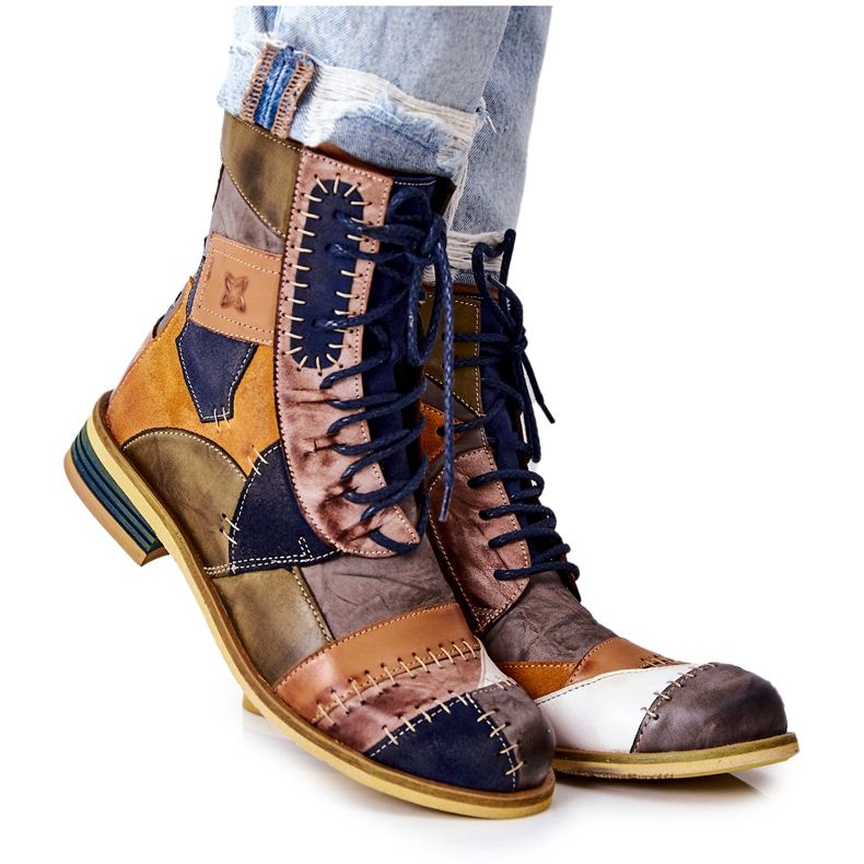 Cizme Jodhpur din piele multicoloră Maciejka 05095-39 Cizme Jodhpur din piele multicoloră Maciejka 05095-39